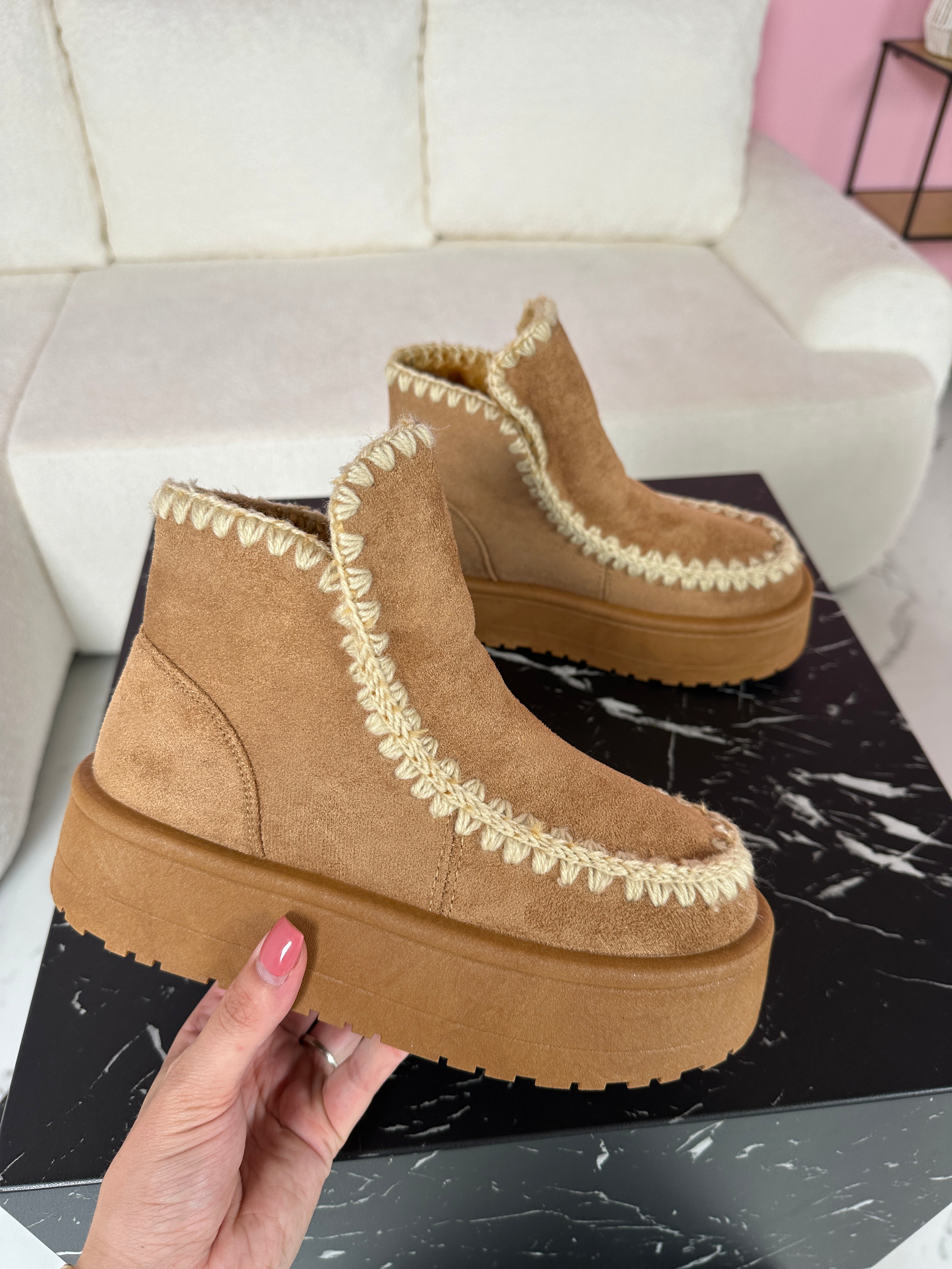 Camel Sue Ankle Boots
