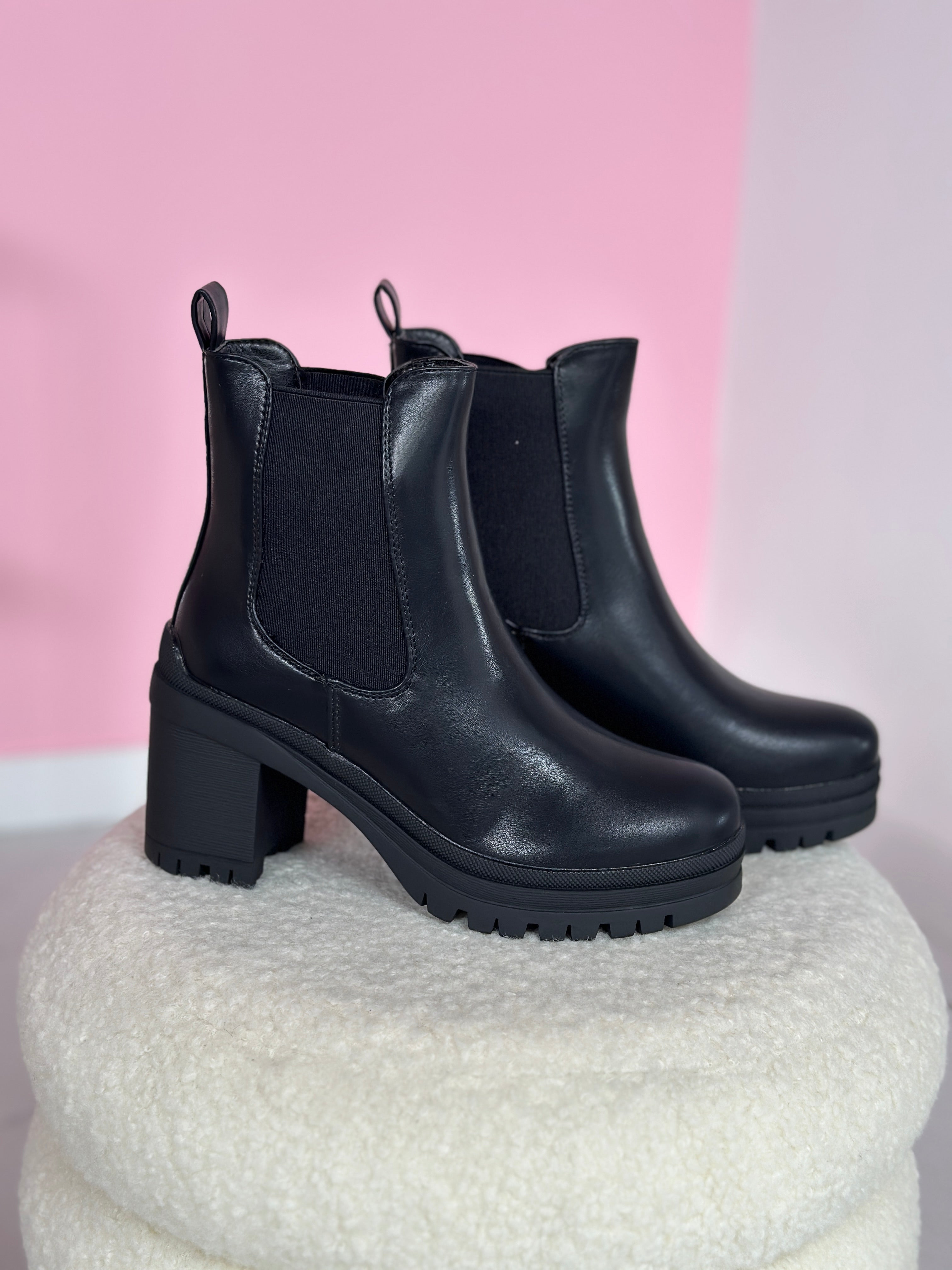 Kitty Black Stiletto Heels