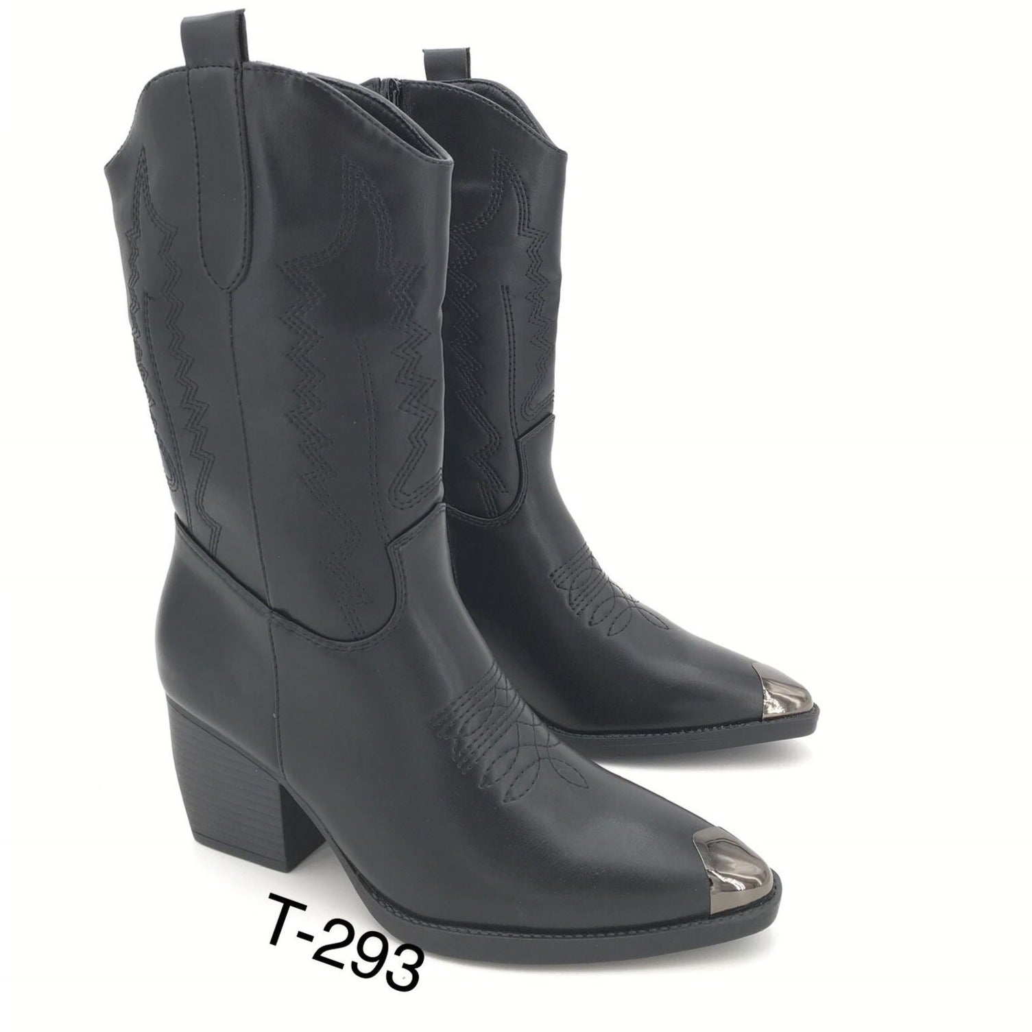 Roxx Black PU Ankle Boots