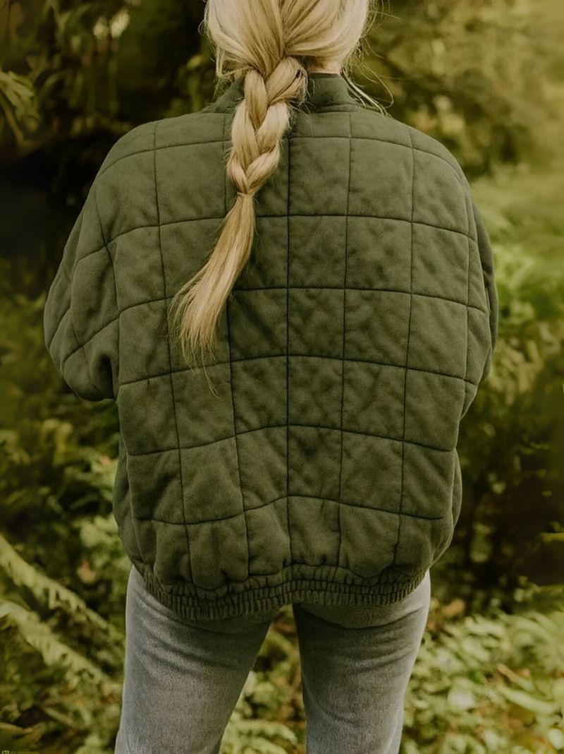 Agnieszka | Pikowana kurtka o eleganckim, oversize'owym wyglądzie