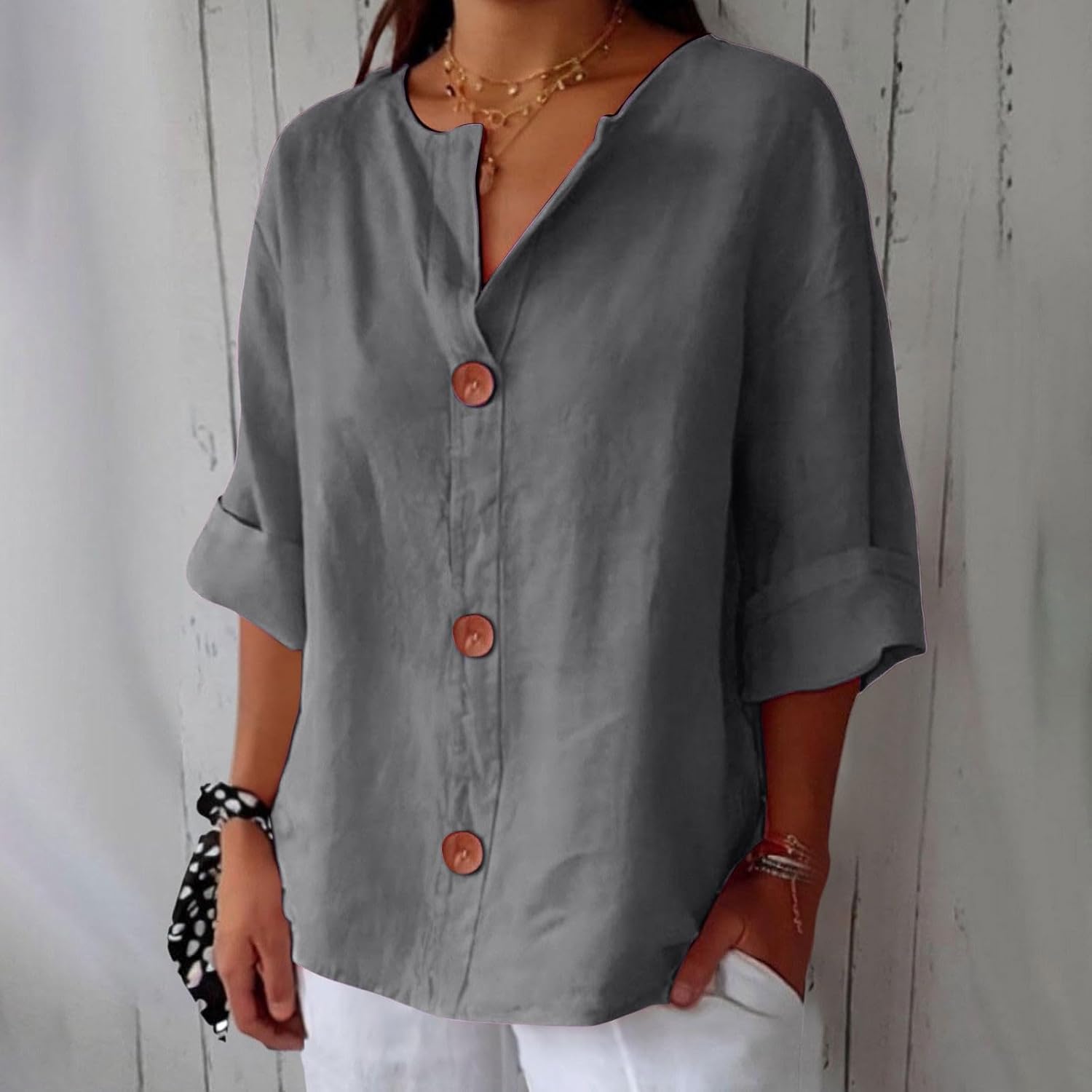 Agata | Bluzka lniana casual