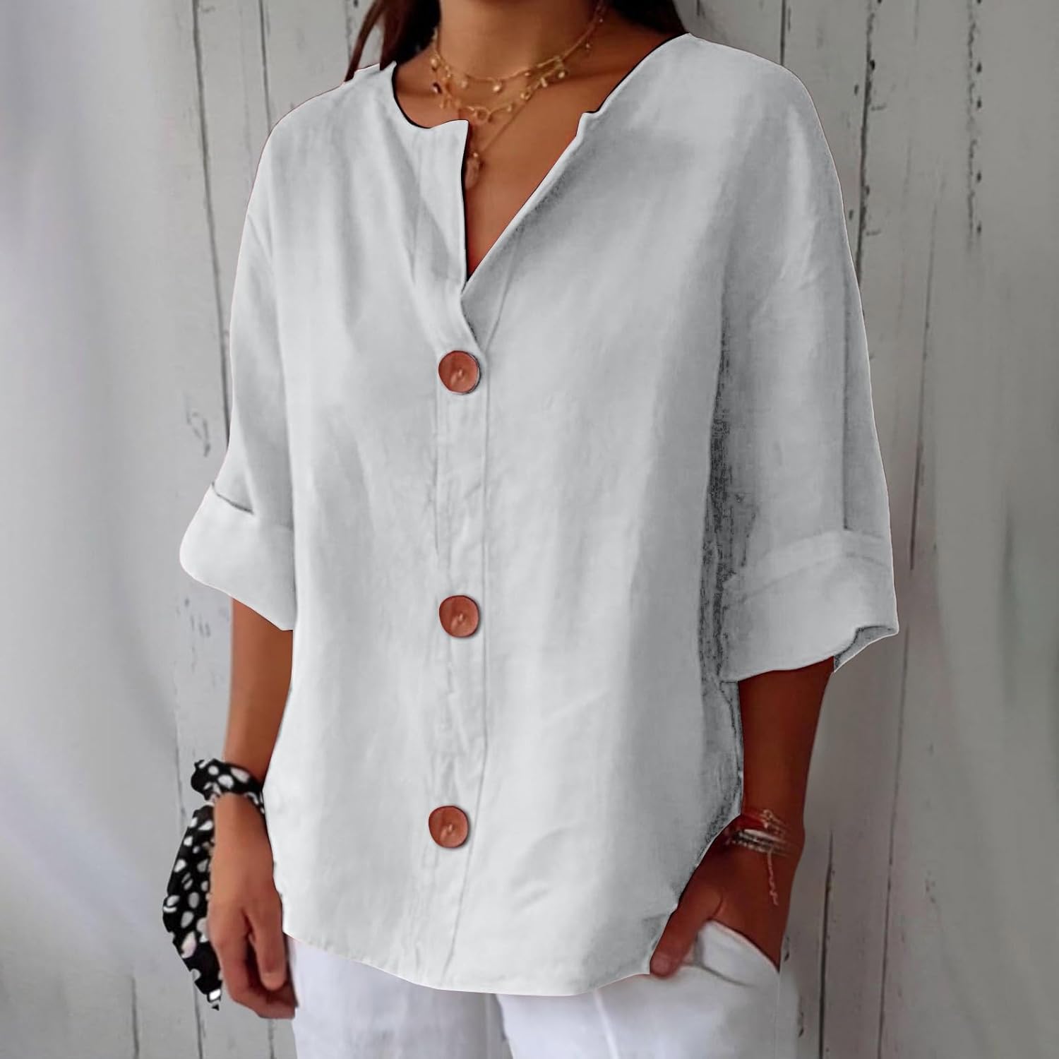 Agata | Bluzka lniana casual