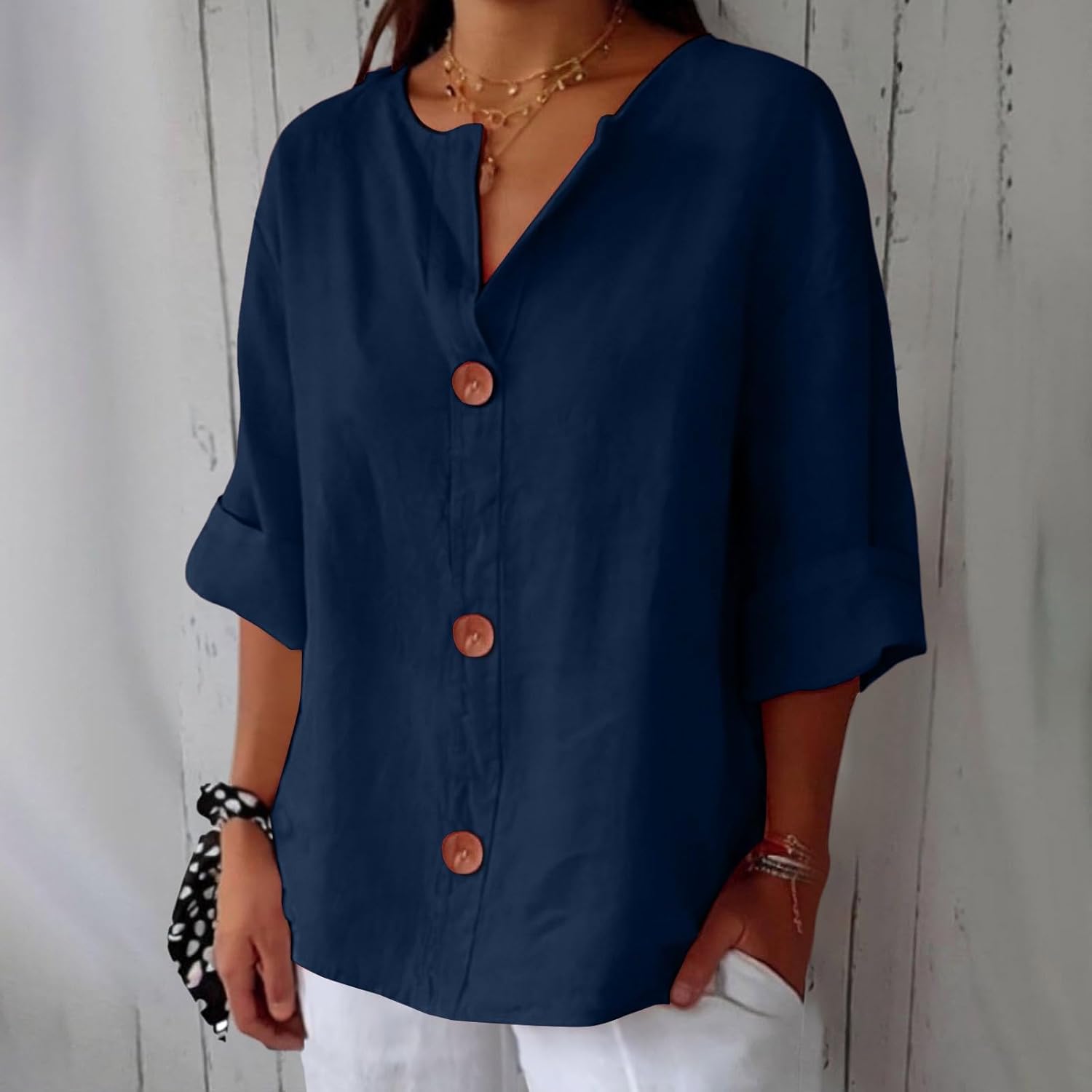 Agata | Bluzka lniana casual