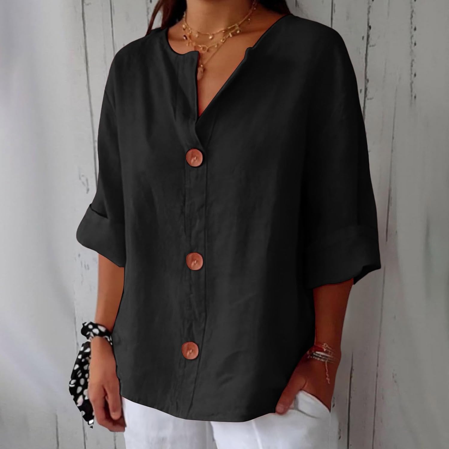 Agata | Bluzka lniana casual