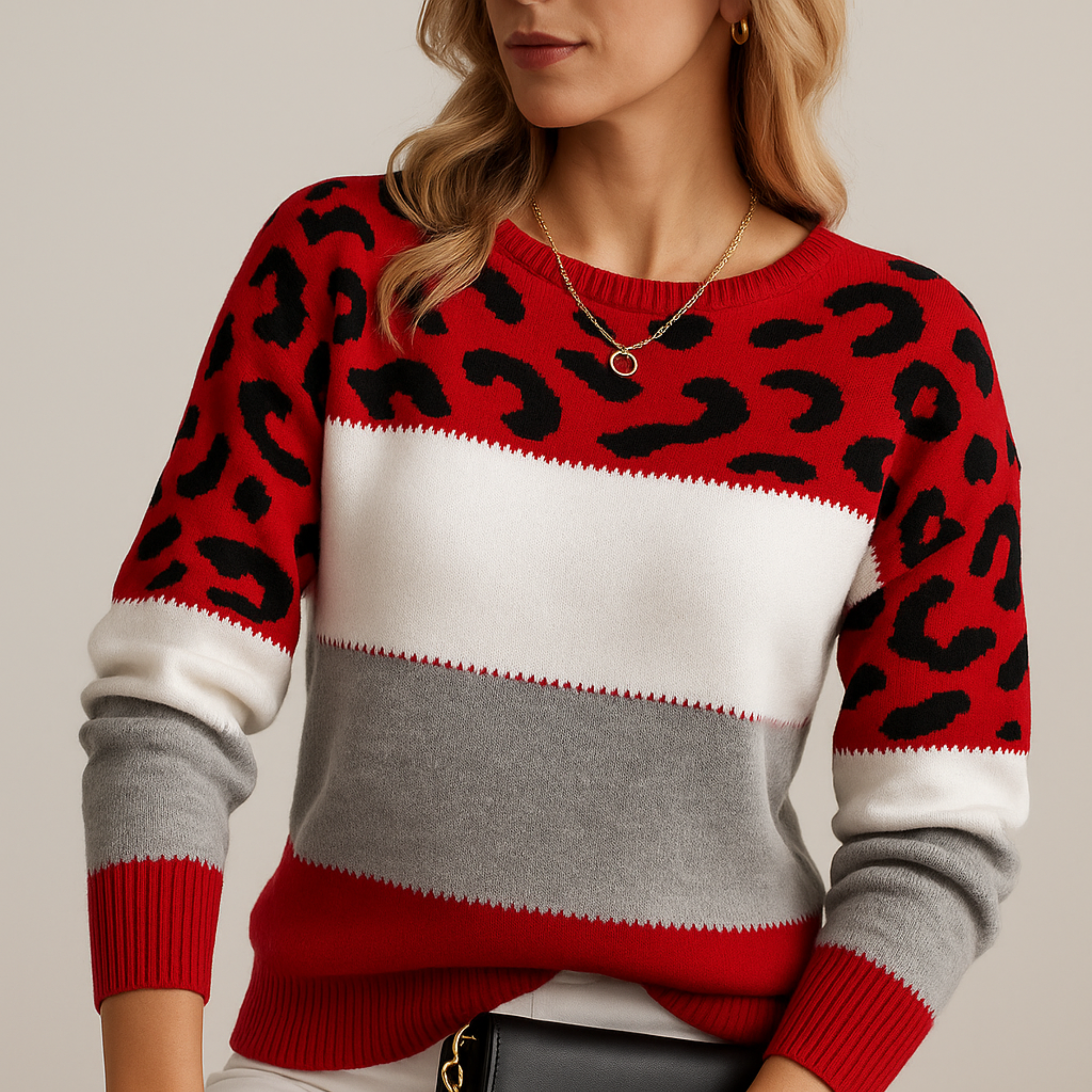 Grażyna | Sweter w Panterkę