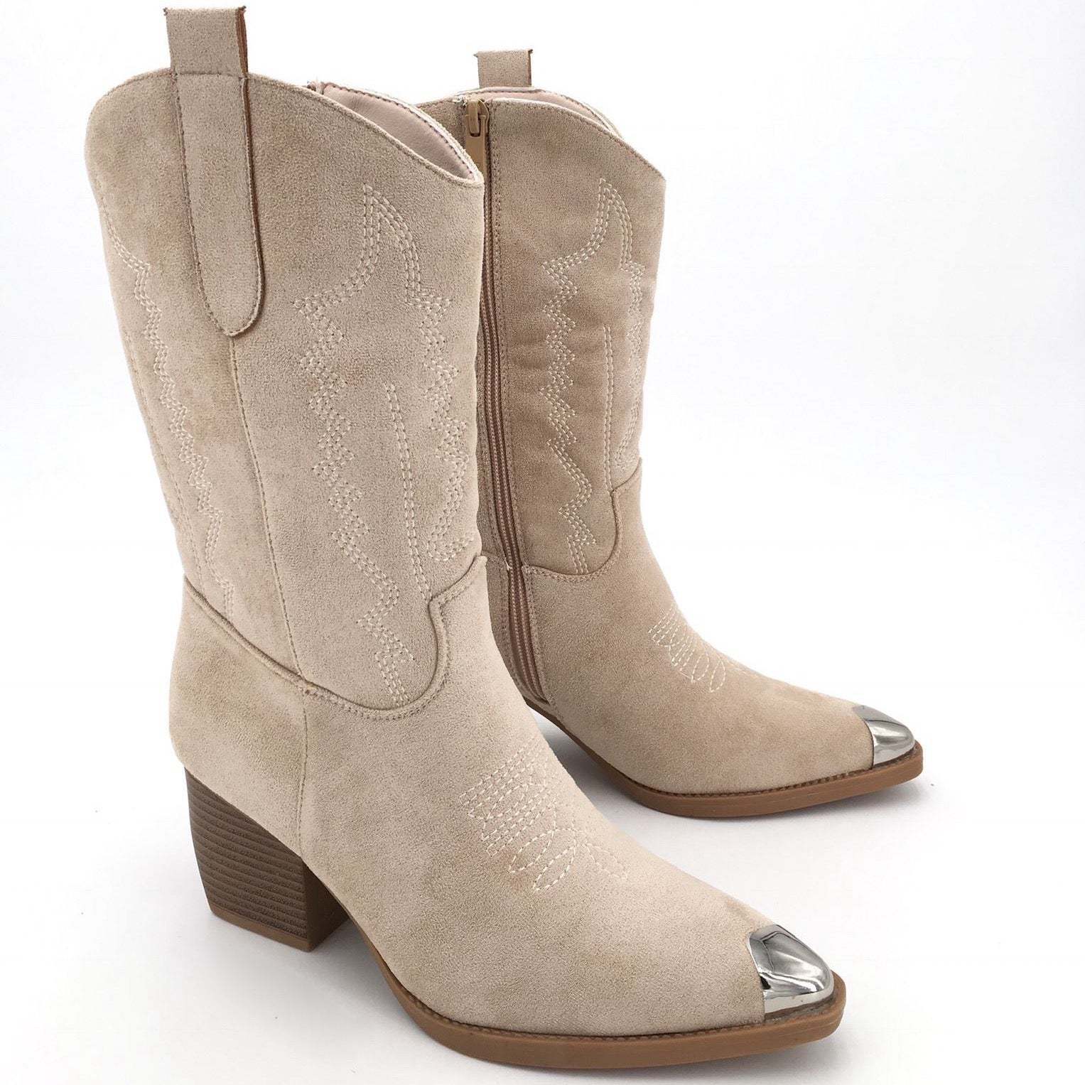 Roxx Beige Ankle Boots