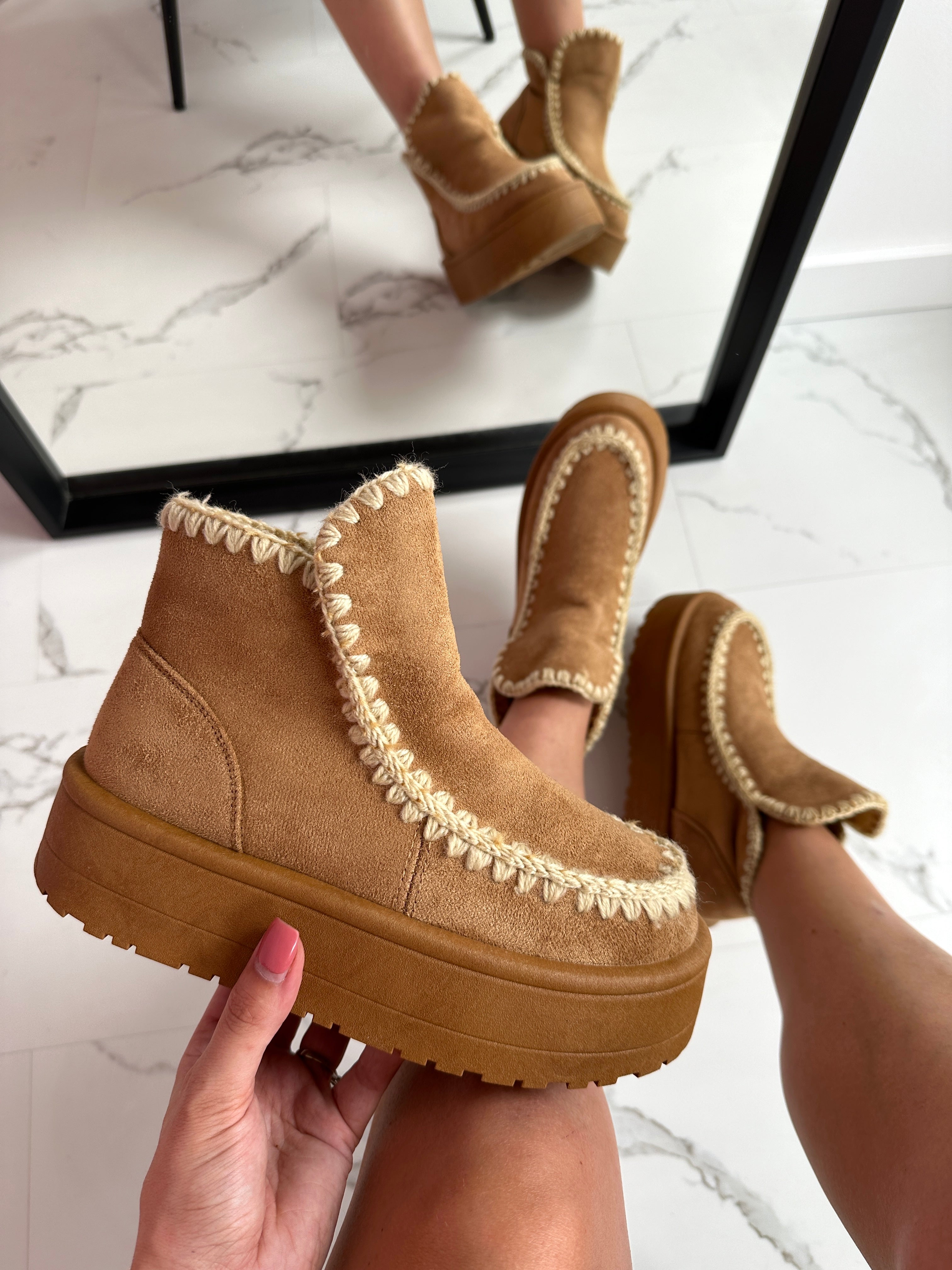 Camel Sue Ankle Boots