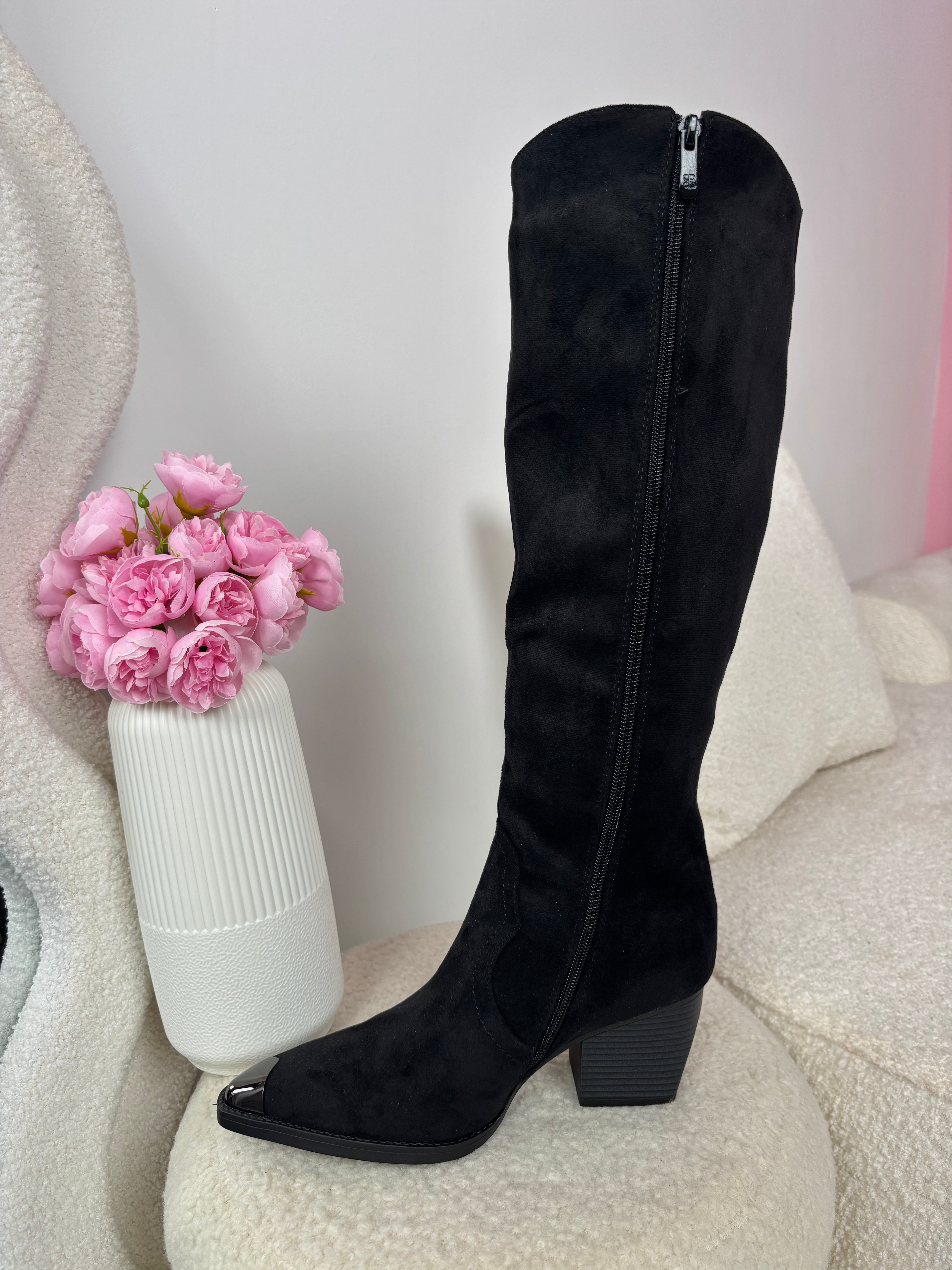 Roxy Suede High Ankle Boots