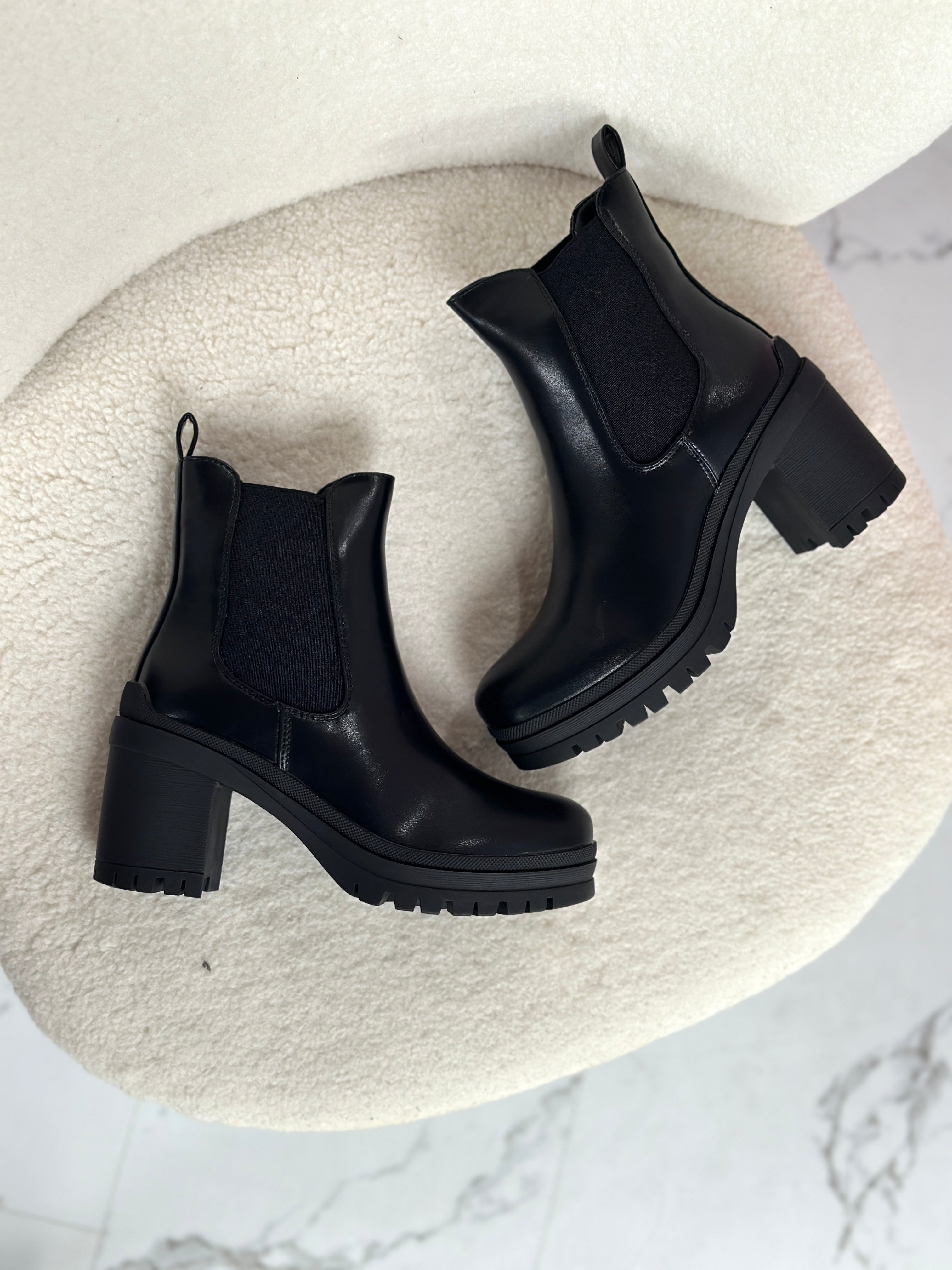 Kitty Black Stiletto Heels