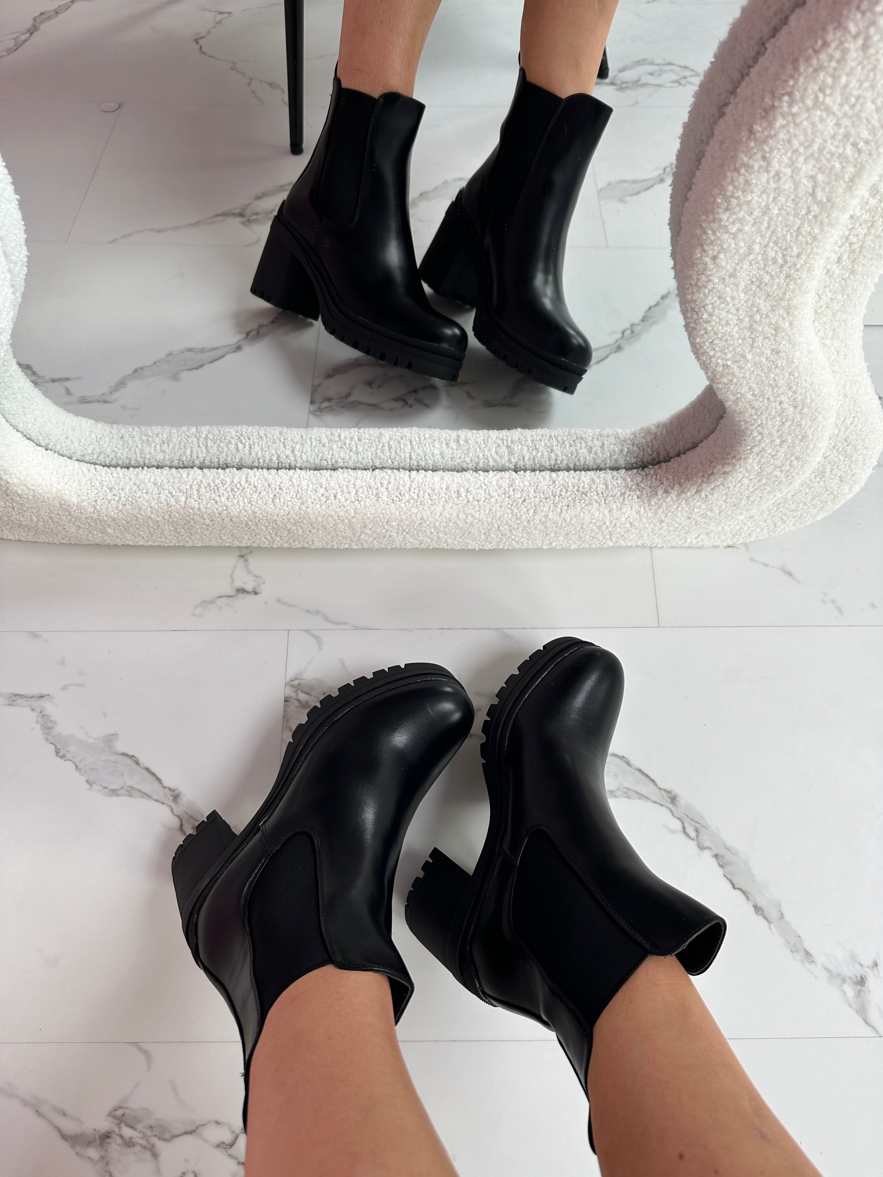 Kitty Black Stiletto Heels