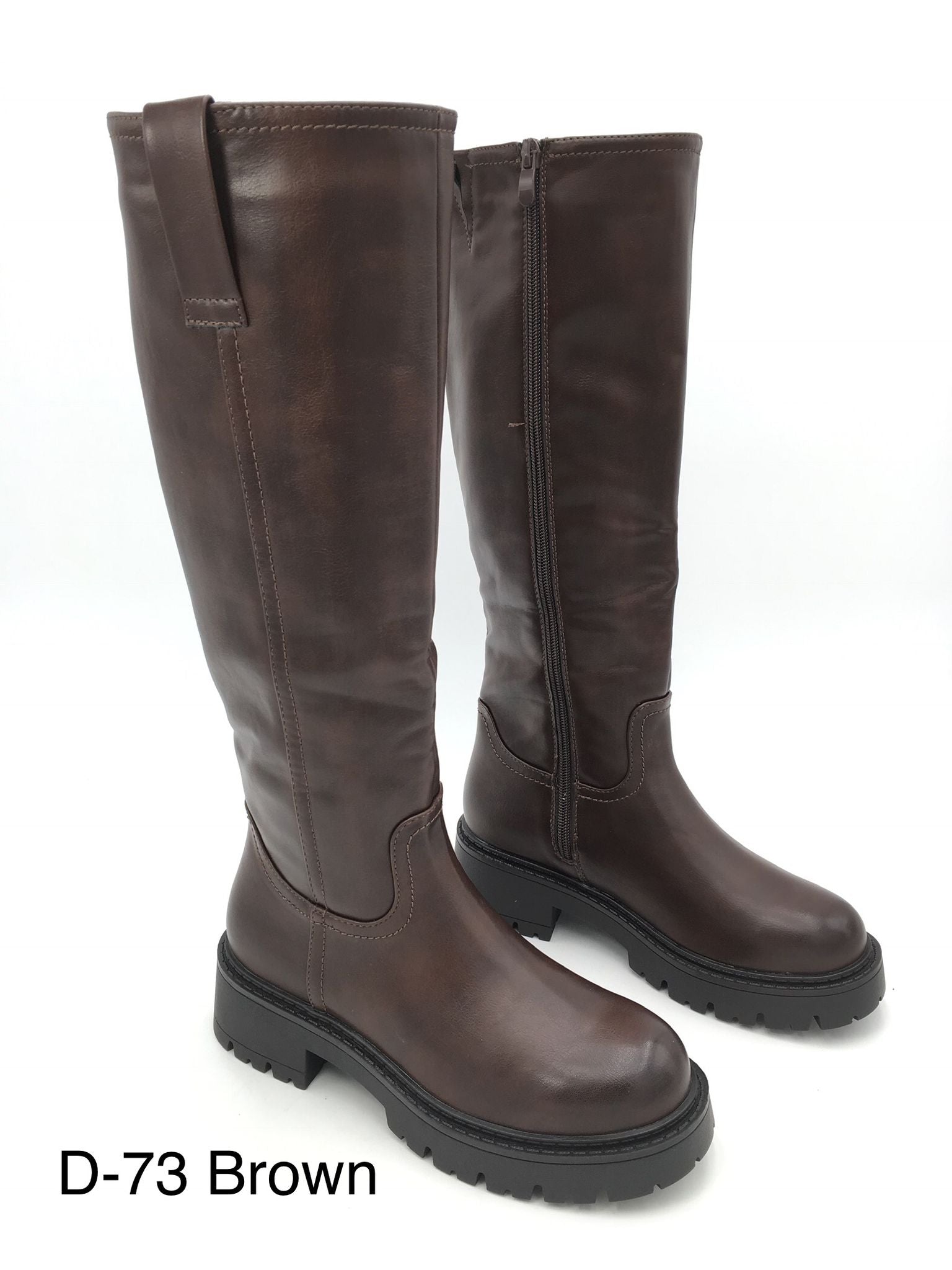 Elvira Brown High Ankle Boots