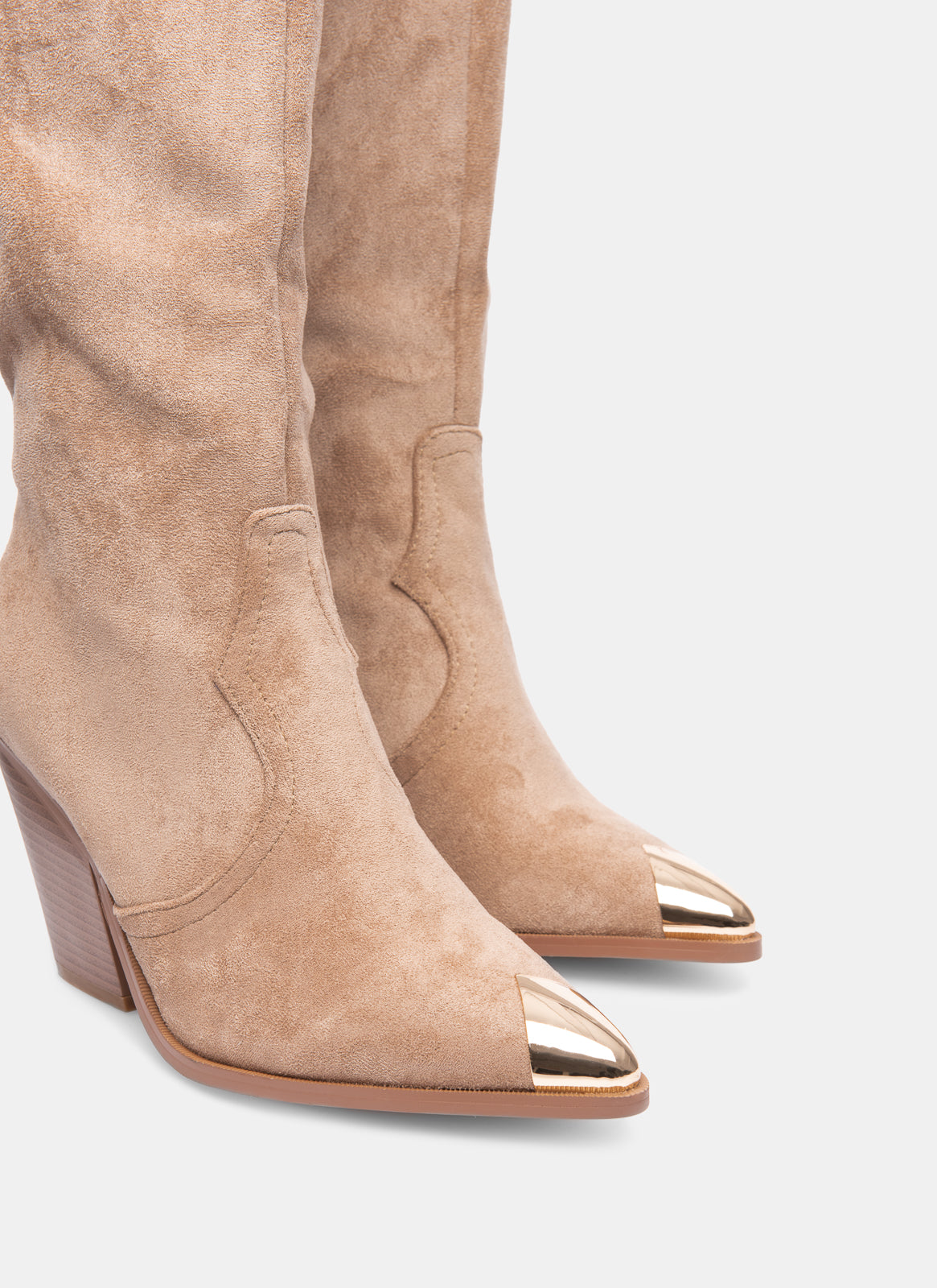 Kozaki Roxy z Suedinu w odcieniu khaki