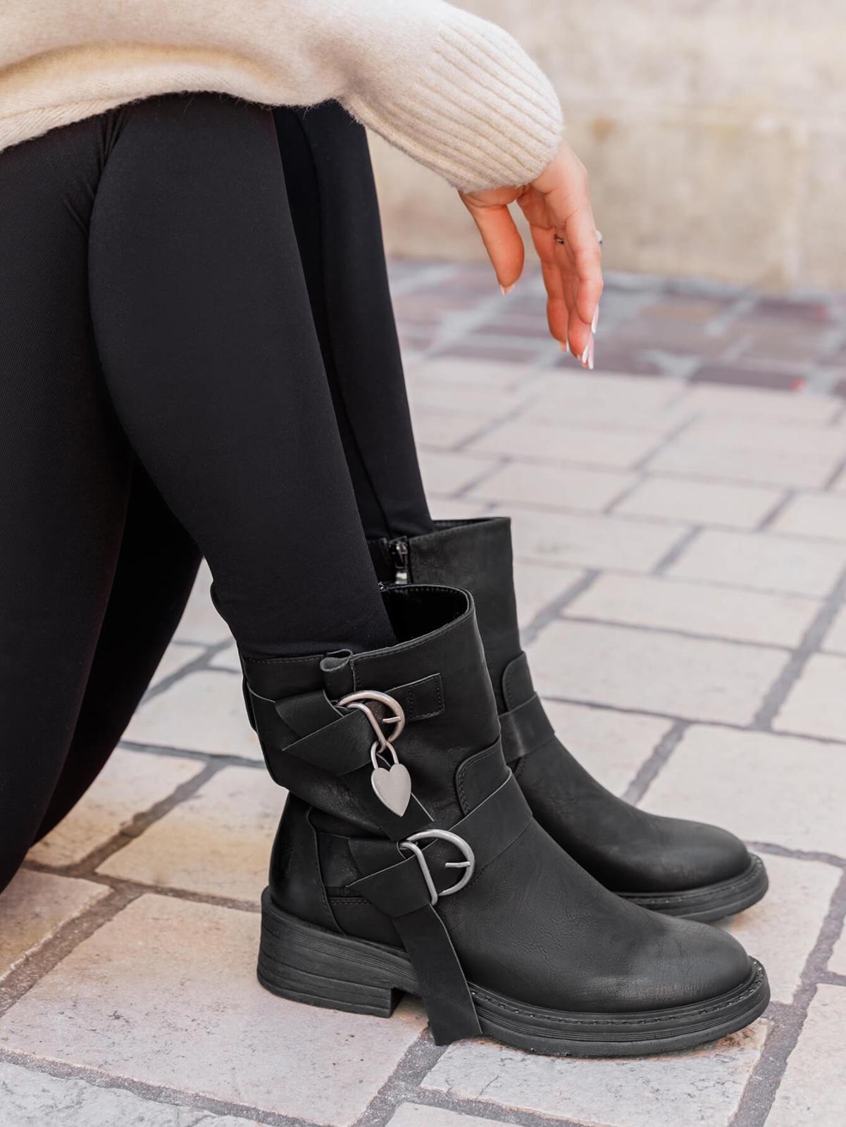 Amore Black Ankle Boots