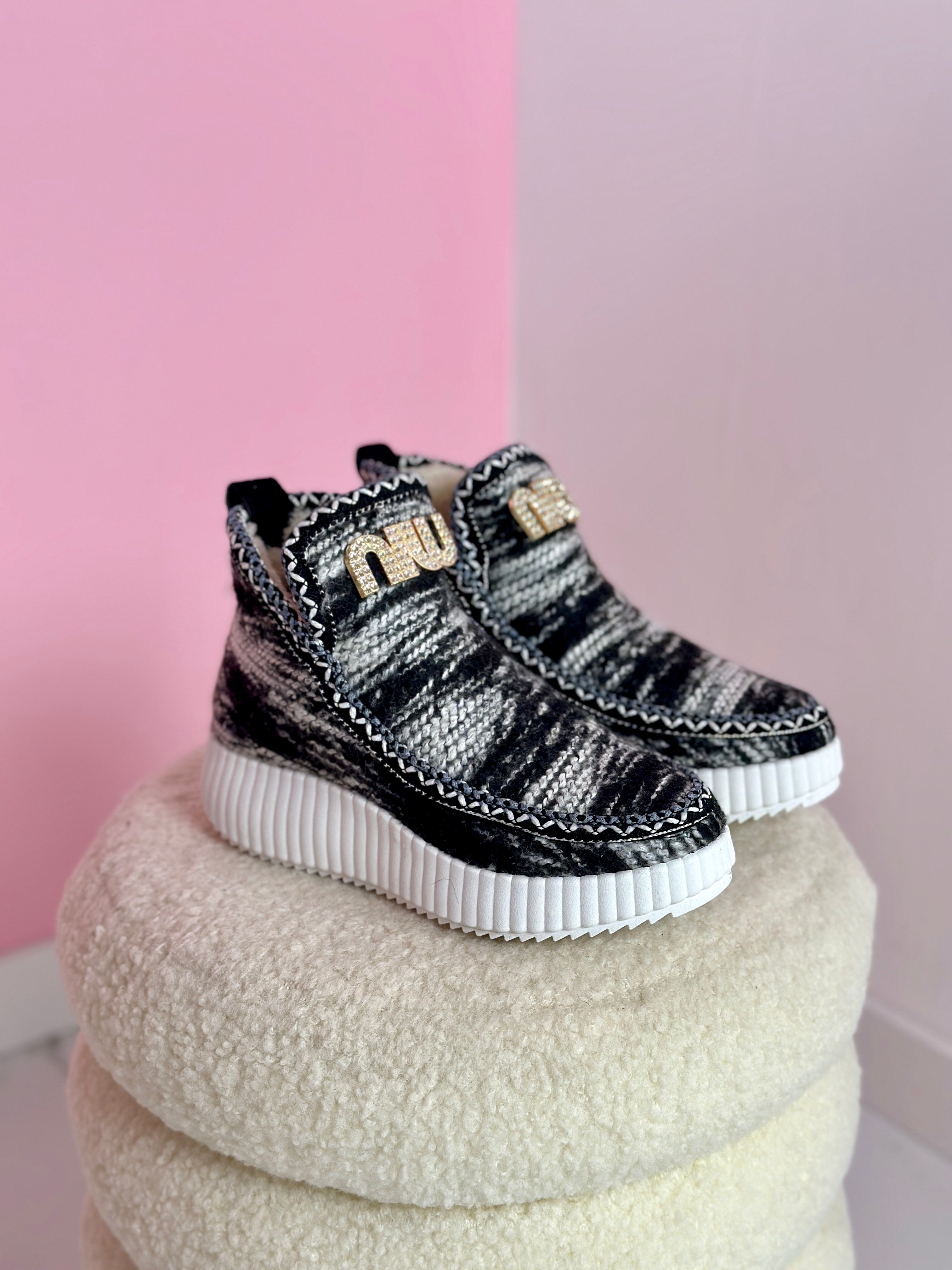 Black Fury Woven Boots