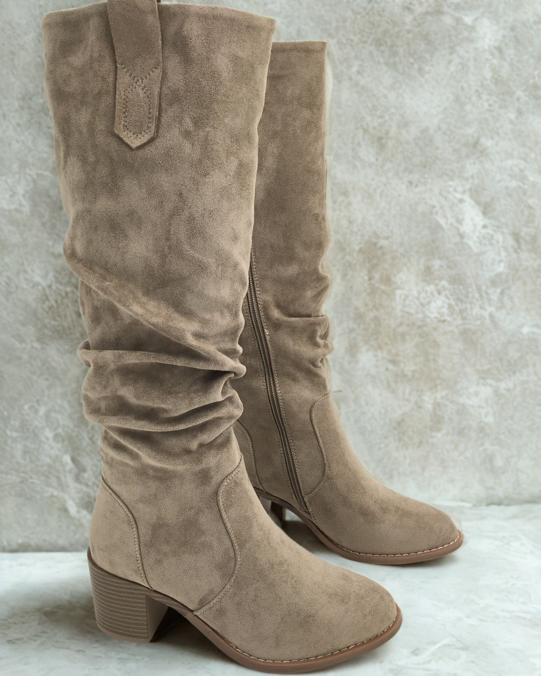 Margo Taupe High Ankle Boots
